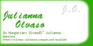 julianna olvaso business card